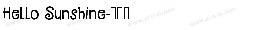 Hello Sunshine字体转换